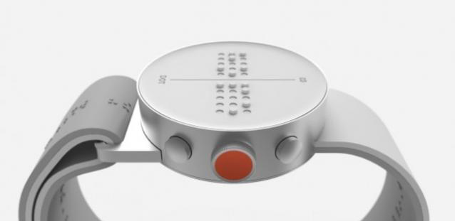 De braille smartwatch, lekker industrieel design