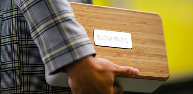 Steambox, een mini-stoomoven voor onderweg