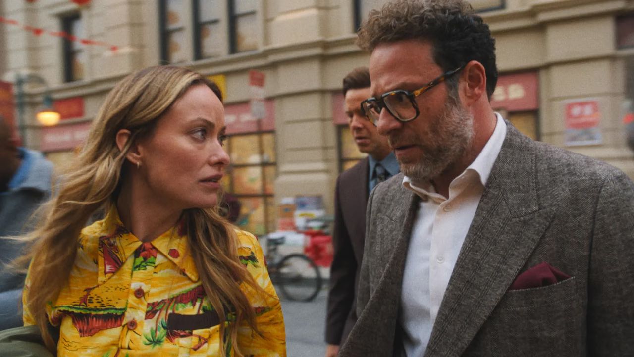 Olivia Wilde en Seth Rogen in The Studio