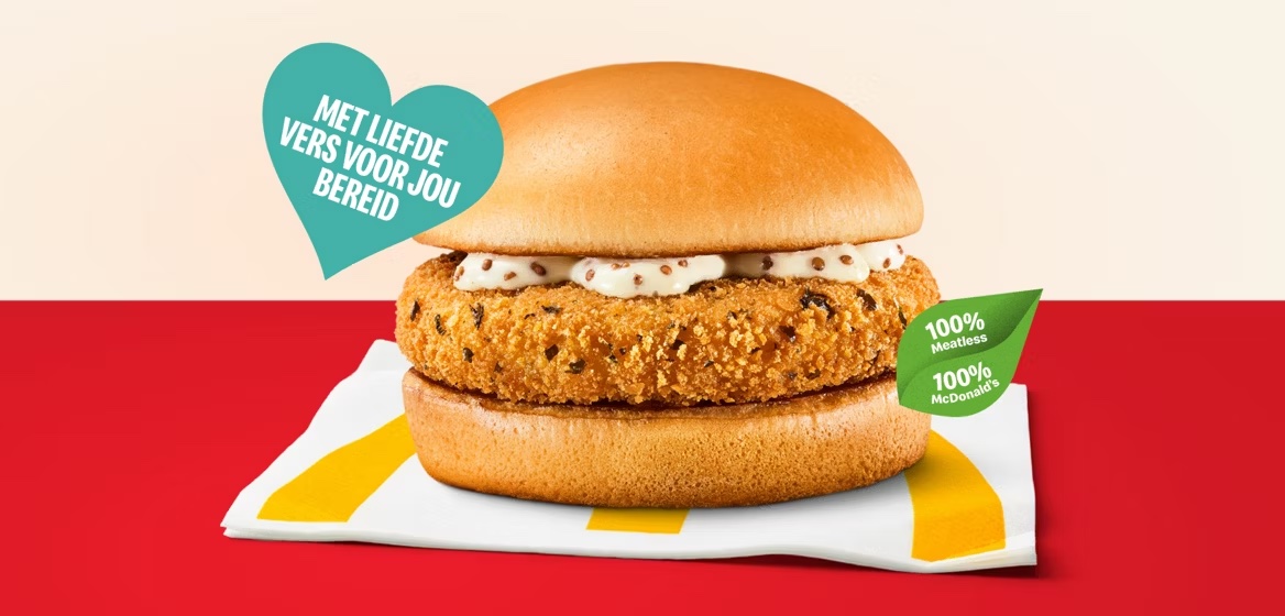 Productfoto van een vegetarische McKroket.