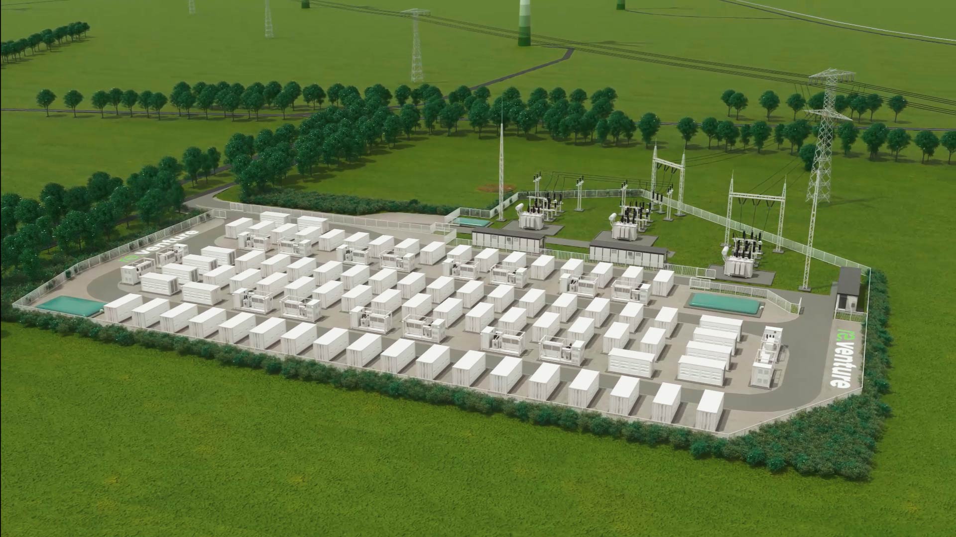 batterijpark van Re.Venture in animatievorm