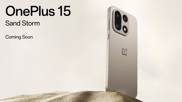 OnePLus 15 in beige