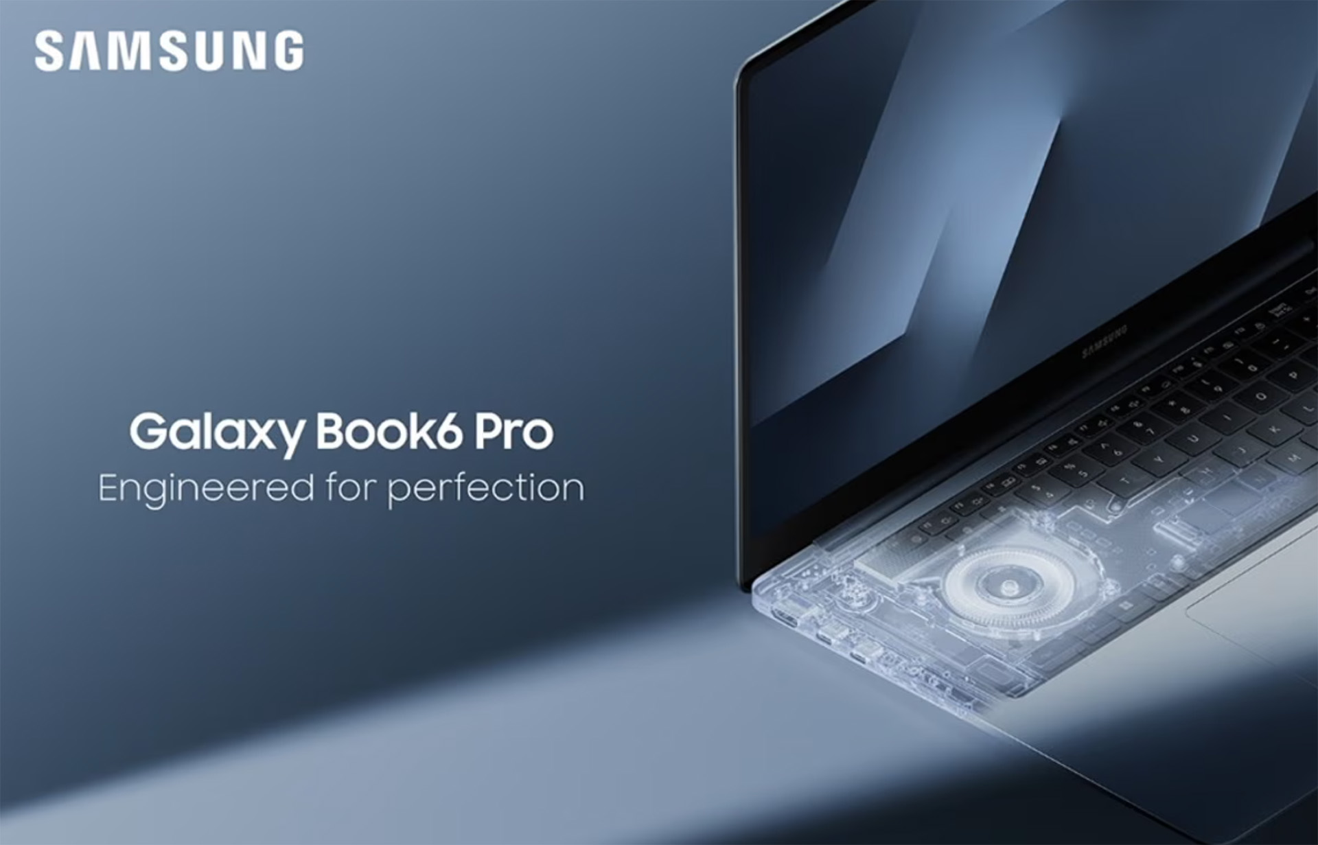 Een visual met de Book 6 van Samsung