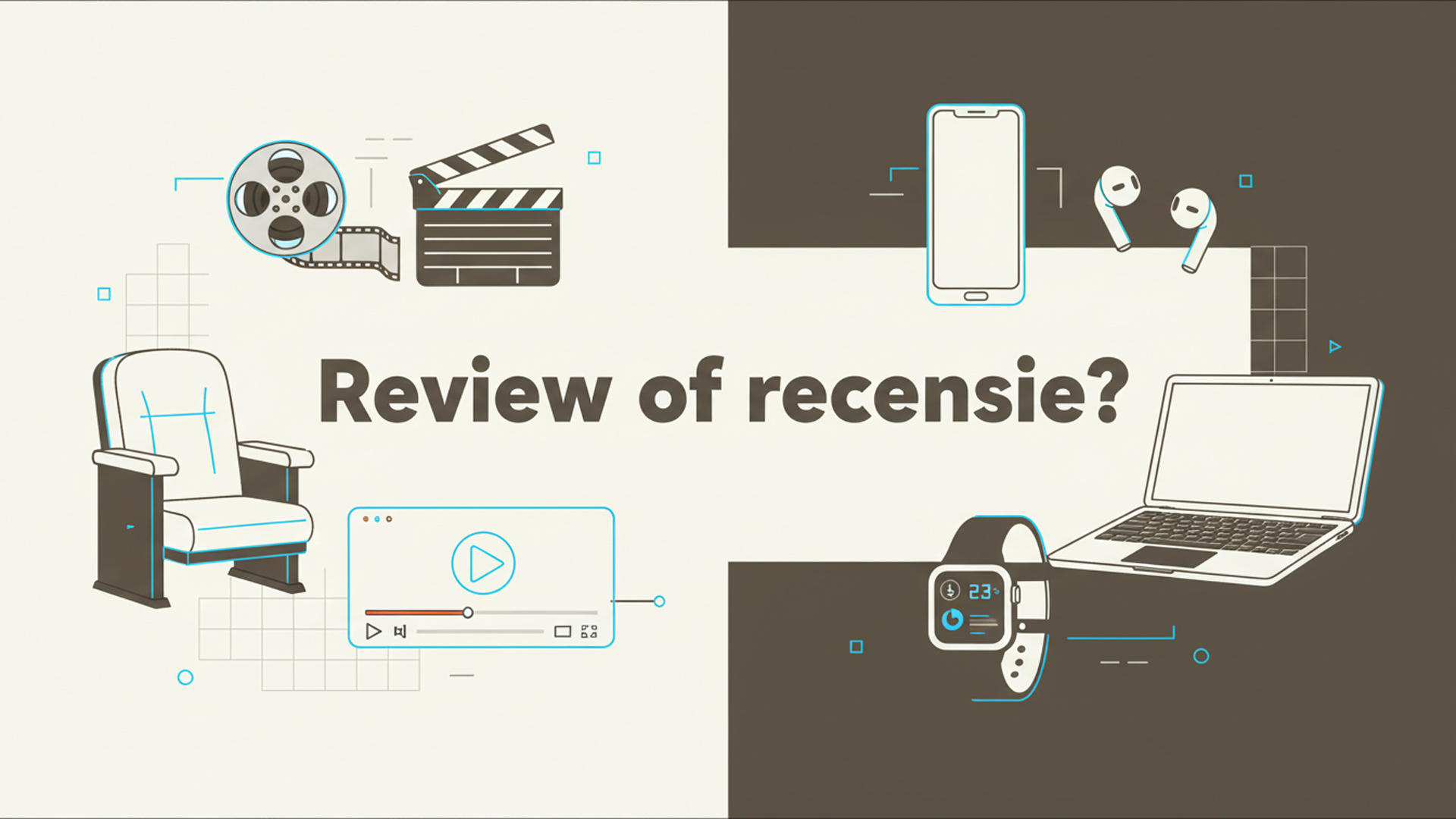 Een visual met daarin het verschil tussen een recensie en review.