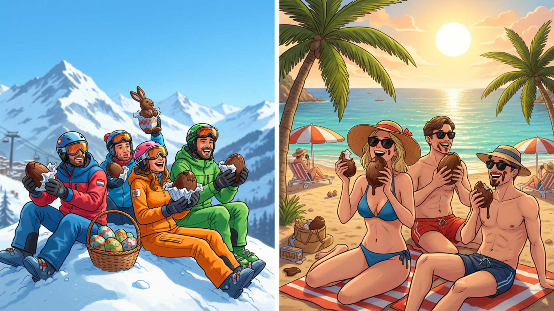 Afbeelding van waar Nederlanders naar toe gaan tijdens Pasen.