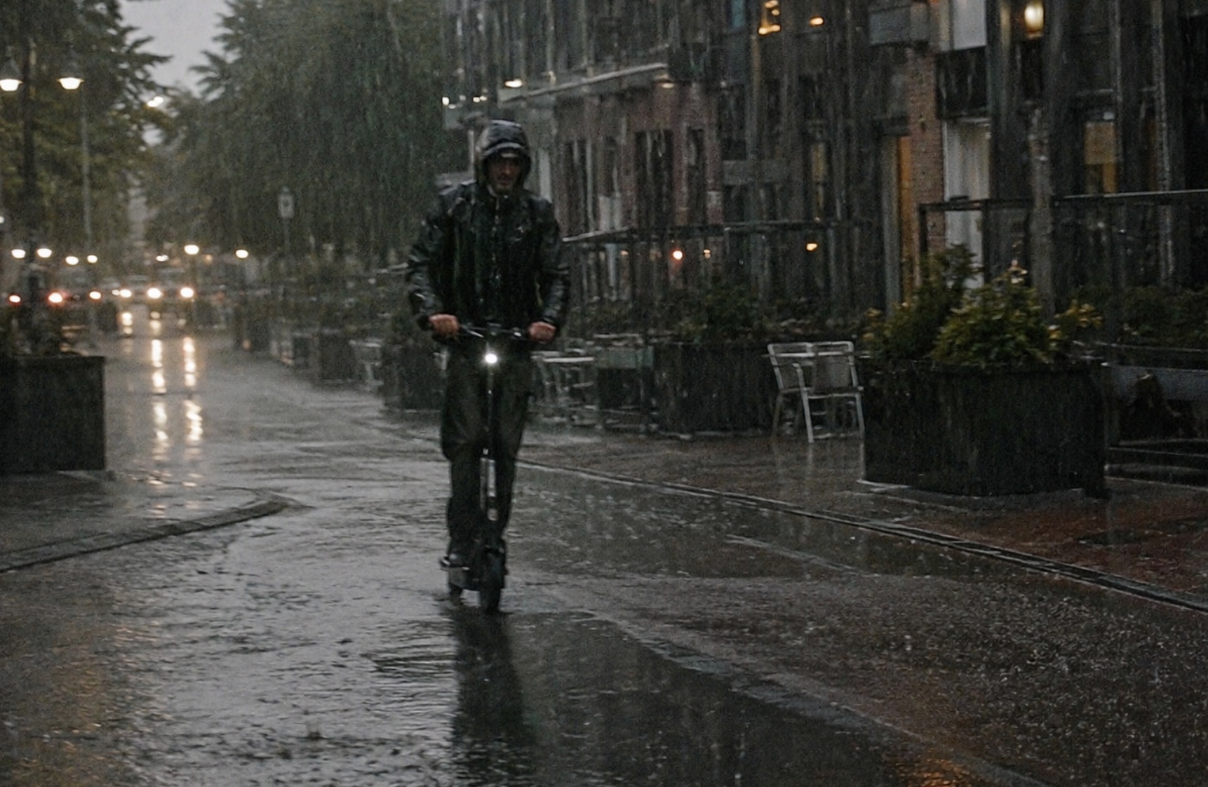Estep in de regen