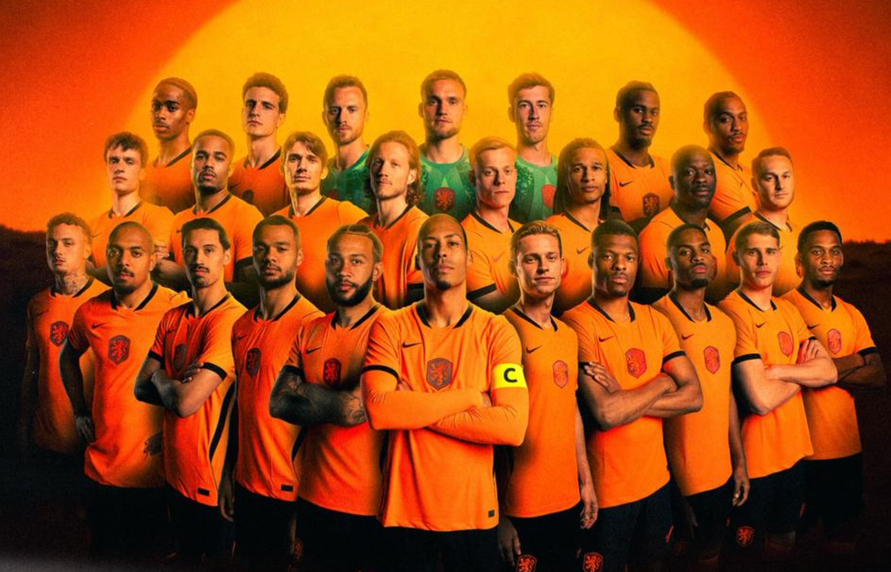 De selectie van het Nederlands Elftal tijdens het WK 2026.