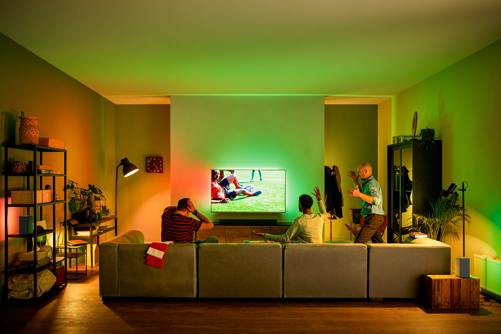 Support Your Team van Philips in actie op een tv